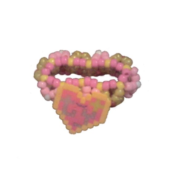 pink ty tag heart cuff - Picture 1 of 3